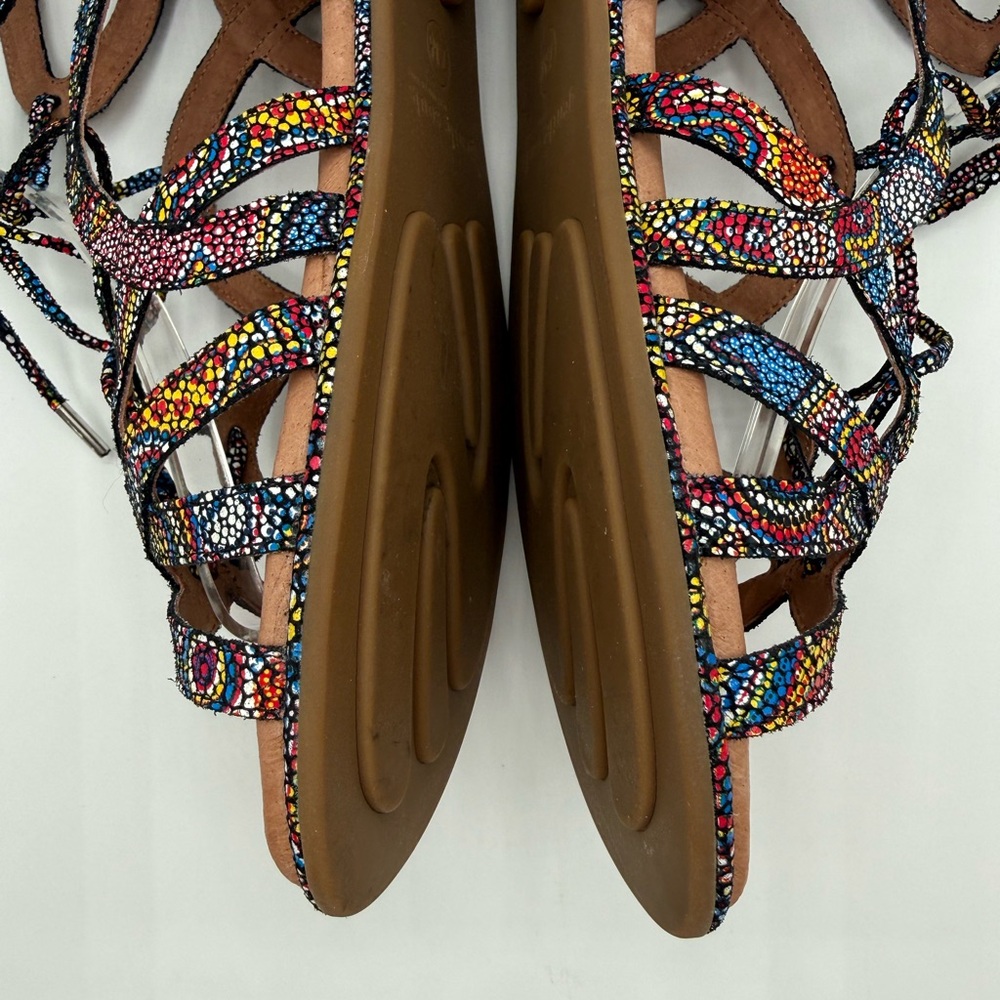 Gentle Souls By Kenneth Cole Break My Heart Colorful Gladiator Strappy Sandals - Picture 11 of 16